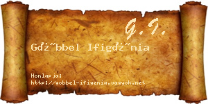 Göbbel Ifigénia névjegykártya